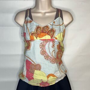 Gap ~ Spaghetti Strap Tank ~ Size 4 ~ Blue & Yellow Paisley ~ EUC